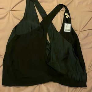 Backless strappy top black size S urban outfitters
